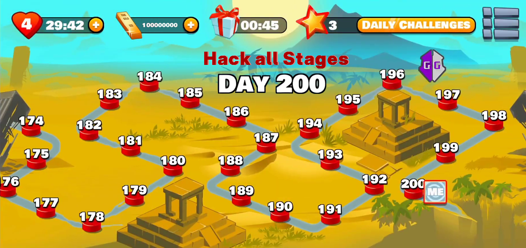 Hack All 200 Days + Unlimited Gold in Stupid Zombies 3!